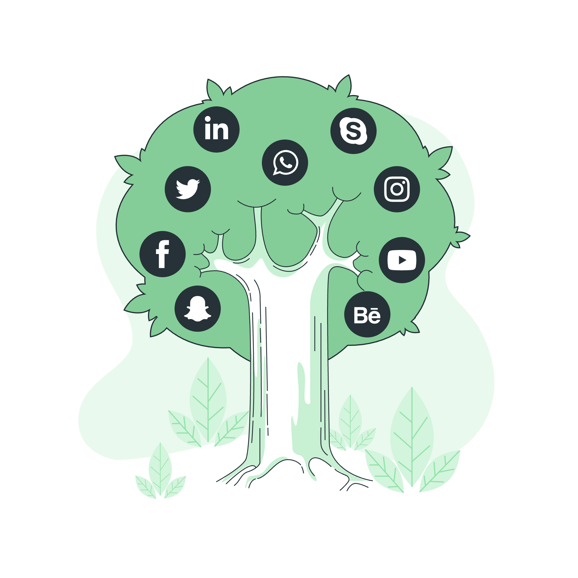 Social Media Marketing Strategy Illustration